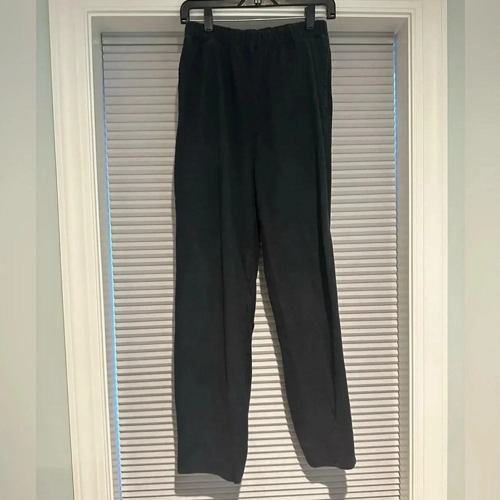 Johnny Was black knit loose-fit pants